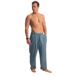 Pantaloni del marchio L HOMME INVISIBLE - Palm Spring - Flowy Lounge Trousers - Whisper Blue - Ref : RW20 PAL B15