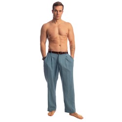 Pantaloni del marchio L HOMME INVISIBLE - Palm Spring - Flowy Lounge Trousers - Whisper Blue - Ref : RW20 PAL B15