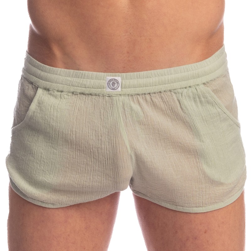 Short de la marque L HOMME INVISIBLE - Beynac - Shorts Light Emerald - Ref : SP05 BEY 486