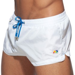 Short de bain de la marque ADDICTED - Short de Bain Rainbow - Blanc - Ref : ADS197 C01