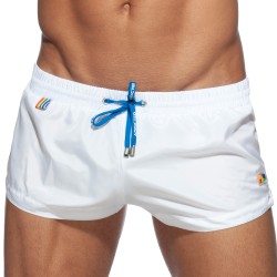 Short de bain de la marque ADDICTED - Short de Bain Rainbow - Blanc - Ref : ADS197 C01
