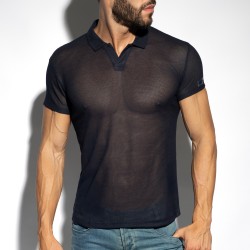 Polo de la marque ES COLLECTION - Polo Avant Garde - Noir - Ref : POLO37 C10