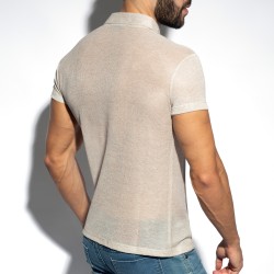 Polo de la marque ES COLLECTION - Polo Avant Garde - Beige - Ref : POLO37 C28