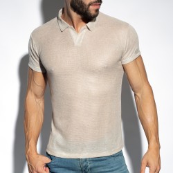 Polo de la marque ES COLLECTION - Polo Avant Garde - Beige - Ref : POLO37 C28