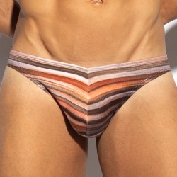 Slip, Tanga de la marque ES COLLECTION - Bikini Wetlands - Marron - Ref : UN636 C13