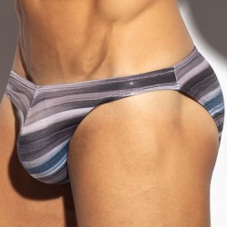 Slip, Tanga de la marque ES COLLECTION - Bikini Wetlands - Gris - Ref : UN636 C15