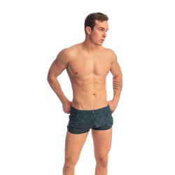 Breve del marchio L HOMME INVISIBLE - Delphinium - Split shorts - Ref : SP05 DEL 272