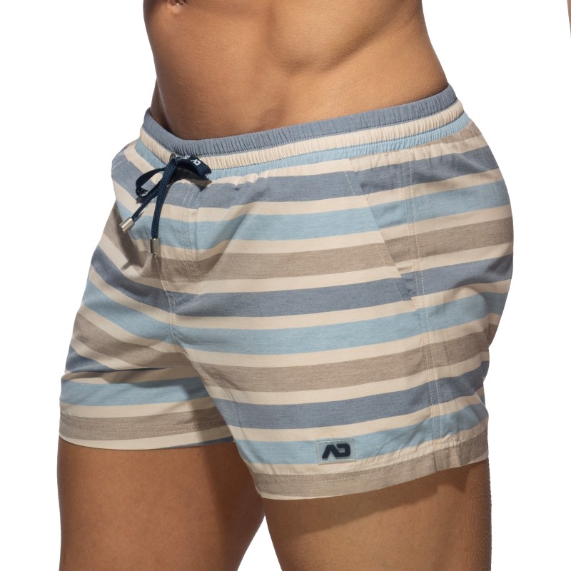 Short de bain de la marque ADDICTED - Short Retro Stripes Swim - Ref : ADS351 C23