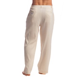 Pants of the brand L HOMME INVISIBLE - Palm Spring - Pantalon Lounge à Plis - Vanille - Ref : RW20 PAL 011