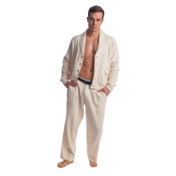 Veste de la marque L HOMME INVISIBLE - Palm Spring - Veste Col Châle - Vanille - Ref : HW181 PAL 011