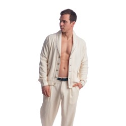 Veste de la marque L HOMME INVISIBLE - Palm Spring - Veste Col Châle - Vanille - Ref : HW181 PAL 011