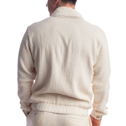 Veste de la marque L HOMME INVISIBLE - Palm Spring - Veste Col Châle - Vanille - Ref : HW181 PAL 011