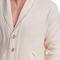 Veste de la marque L HOMME INVISIBLE - Palm Spring - Veste Col Châle - Vanille - Ref : HW181 PAL 011