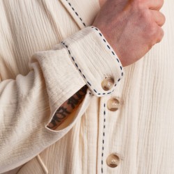 Veste de la marque L HOMME INVISIBLE - Palm Spring - Veste Col Châle - Vanille - Ref : HW181 PAL 011