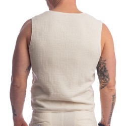 Veste de la marque L HOMME INVISIBLE - Palm Spring - Gilet - Vanille - Ref : RW17 PAL 011