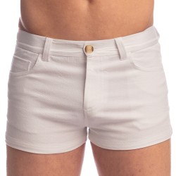 Short of the brand L HOMME INVISIBLE - Short Hot Pants Blanc - Ref : RW07 HOT 002