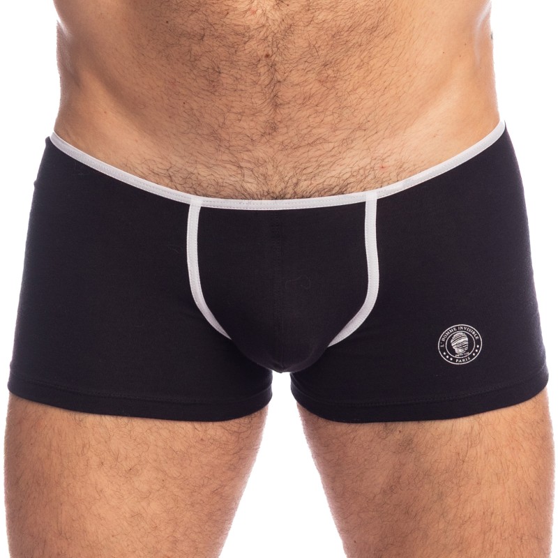 Boxer, shorty de la marque L HOMME INVISIBLE - Soft Touch Classic - Boxer Invisible Push-Up L Homme Invisible Noir - Ref : MY04L