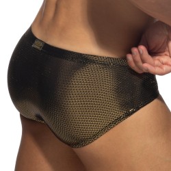 Slip, Tanga de la marque ES COLLECTION - Bikini Radiant Gold - Noir - Ref : UN634 C10