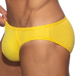 Slip, Tanga de la marque ADDICTED - Bikini Puff - Jaune - Ref : AD1379 C03