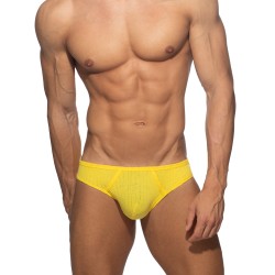 Slip, Tanga de la marque ADDICTED - Bikini Puff - Jaune - Ref : AD1379 C03