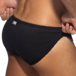 Slip, Tanga de la marque ADDICTED - Bikini Puff - Noir - Ref : AD1379 C10