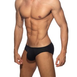 Slip, Tanga de la marque ADDICTED - Bikini Puff - Noir - Ref : AD1379 C10