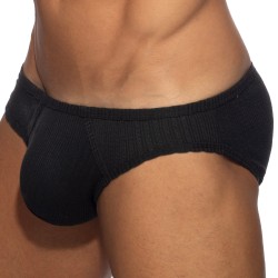 Slip, Tanga de la marque ADDICTED - Bikini Puff - Noir - Ref : AD1379 C10