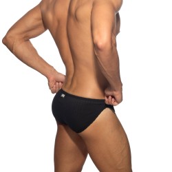Slip, Tanga de la marque ADDICTED - Bikini Puff - Noir - Ref : AD1379 C10