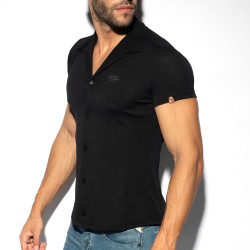 Chemise de la marque ES COLLECTION - Chemise Slim Fit - Noir - Ref : SHT023 C10