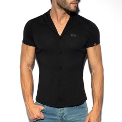 Chemise de la marque ES COLLECTION - Chemise Slim Fit - Noir - Ref : SHT023 C10