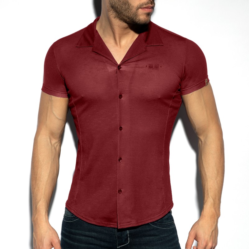 Chemise de la marque ES COLLECTION - Chemise Slim Fit - Rouge - Ref : SHT023 C14