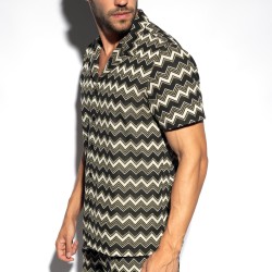 Chemise de la marque ES COLLECTION - Chemise Aristo Edition Limitée - Beige - Ref : SHT034 C28