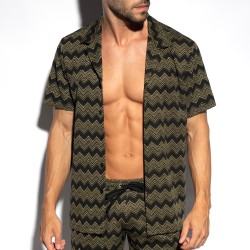 Chemise de la marque ES COLLECTION - Chemise Aristo Edition Limitée - Kaki - Ref : SHT034 C12