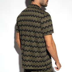 Chemise de la marque ES COLLECTION - Chemise Aristo Edition Limitée - Kaki - Ref : SHT034 C12