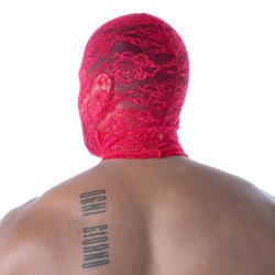 Accessoires de la marque TOF PARIS - Cagoule à bouche ouverte TOF PARIS Fluid Lace - Rouge - Ref : TOF595R