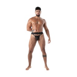 String de la marque TOF PARIS - String ultra en Dentelle Fluide Tof Paris Fluid - Noir - Ref : TOF593N