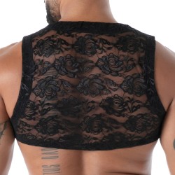 Maniche del marchio TOF PARIS - Crop Top zippé Tof Paris Fluid Lace - Noir - Ref : TOF592N