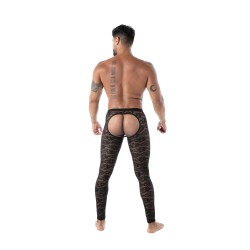 Caleçon long de la marque TOF PARIS - Legging Open Tof Paris Fluid Lace - Noir - Ref : TOF591N