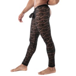 Caleçon long de la marque TOF PARIS - Legging Open Tof Paris Fluid Lace - Noir - Ref : TOF591N