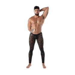 Caleçon long de la marque TOF PARIS - Legging Open Tof Paris Fluid Lace - Noir - Ref : TOF591N