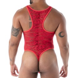 Body de la marque TOF PARIS - Body String Tof Paris Fluid Lace - Rouge - Ref : TOF589R