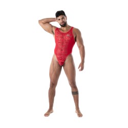 Body de la marque TOF PARIS - Body String Tof Paris Fluid Lace - Rouge - Ref : TOF589R