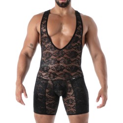 Body de la marque TOF PARIS - Body Poche ouverte Tof Paris Fluid Lace - Noir - Ref : TOF590N