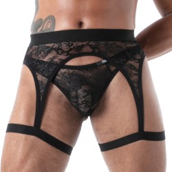 Accessoires de la marque TOF PARIS - Bretelle de Jarretière Tof Paris Fluid Lace - Noir - Ref : TOF588N