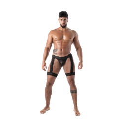 Jock strap de la marque TOF PARIS - Jock Chaps en Dentelle Fluide Tof Paris - Noir - Ref : TOF587N