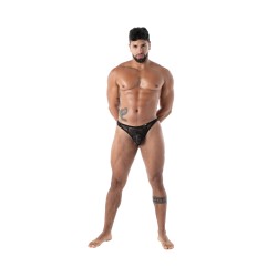 String de la marque TOF PARIS - String G en Dentelle Fluide Tof Paris - Noir - Ref : TOF586N
