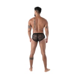 Slip, Tanga de la marque TOF PARIS - Slip à Poches en Dentelle Fluide Tof Paris - Noir - Ref : TOF585N