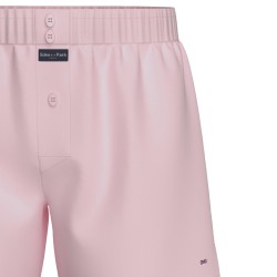 Caleçon en popeline de coton Eden Park avec suspensoir - Rose - Ede...