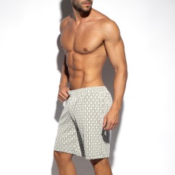 Bermuda de la marque ES COLLECTION - Bermuda Glen Edition Limitée - Blanc - Ref : SP355 C01 Bermuda de la marque ES COLLECTION - Bermuda Glen Edition Limitée - Blanc - Ref : SP355 C01