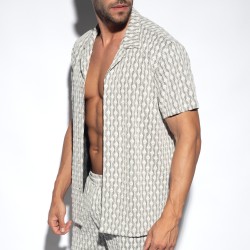 Chemise de la marque ES COLLECTION - Chemise Glen Edition Limitée - Blanc - Ref : SHT033 C01 Chemise de la marque ES COLLECTION - Chemise Glen Edition Limitée - Blanc - Ref : SHT033 C01